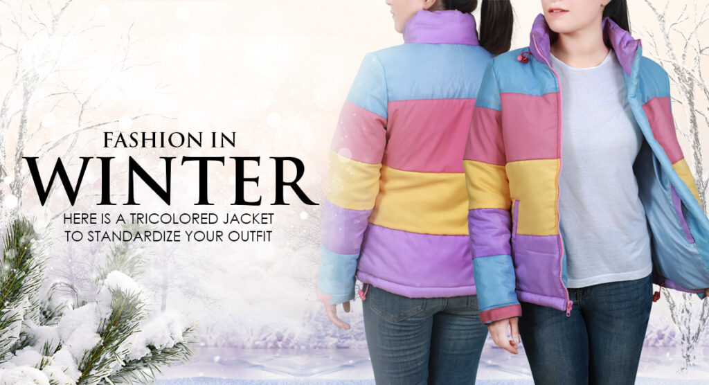Fashion in Winter Here Is a Tricolored Jacket to Standardize Your Outfit COPY