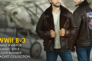 WWII-B-3-Mans-Aviator-Classic-Style-Flight-Bomber-Jacket-Collection