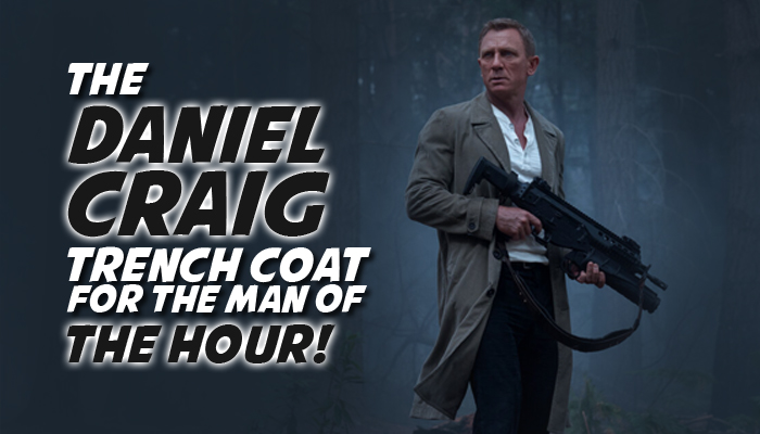 DANIEL CRAIG TRENCH COAT TOP STYLES