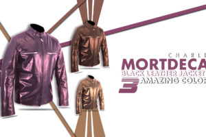 The Charles Mortdecai Black Leather Jacket in 3 amazing colors!
