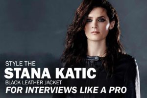 Style The Stana Katic Black Leather Jacket For Interviews Like A Pro