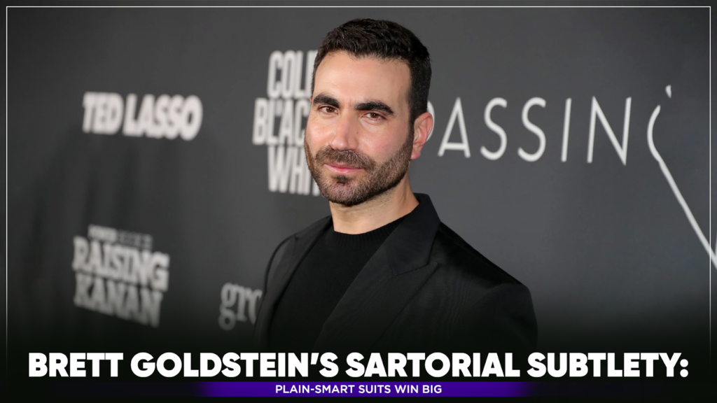 Brett Goldstein leads the trend in plain-smart suits as British comedy stars embrace sharp, subtle red carpet style.