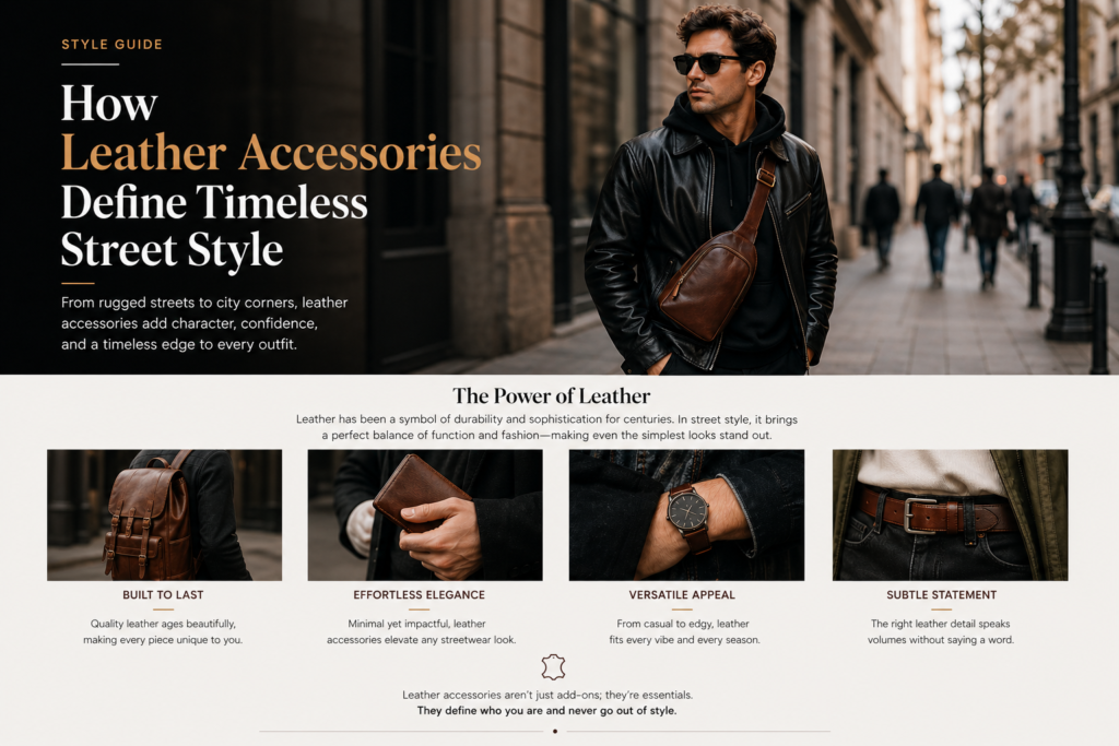 Leather Accessories Define Timeless Street Style